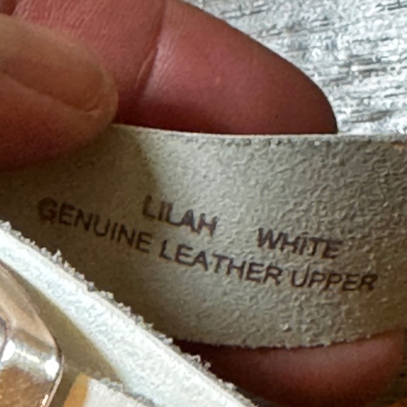 Spring Step Sandals Slides Leather Flower Accent Comfort Casual White 37 - Picture 7 of 8